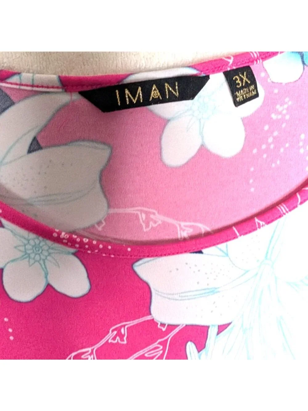 IMAN Womens Pink Floral Bomber Jacket & Matching Tank Top Set 3X Cruise wear